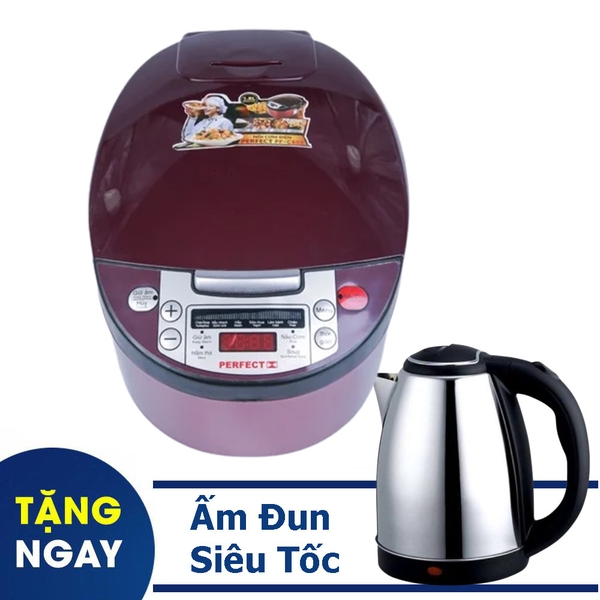 Nồi cơm điện tử Perfect PF-C608 giá 699k tặng ấm siêu tốc PF-B2