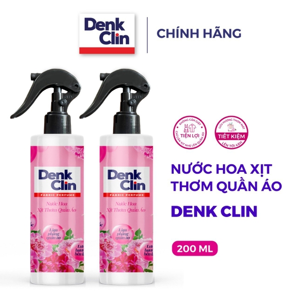 Nước hoa xịt thơm quần áo Denk Clin 200ml