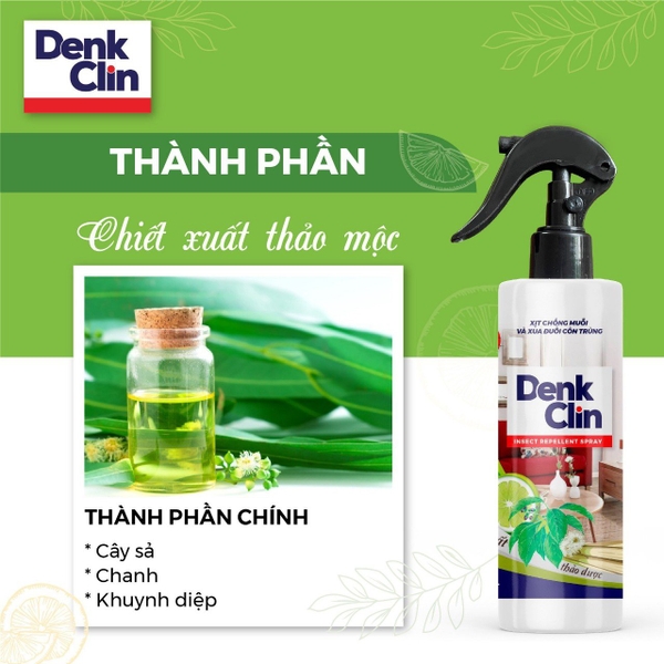 Xịt Chống Muỗi Và Xua Đuổi Côn Trùng Denk Clin