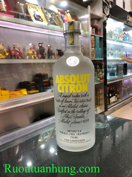 Vodka Absolut Citron - dung tích 750ml