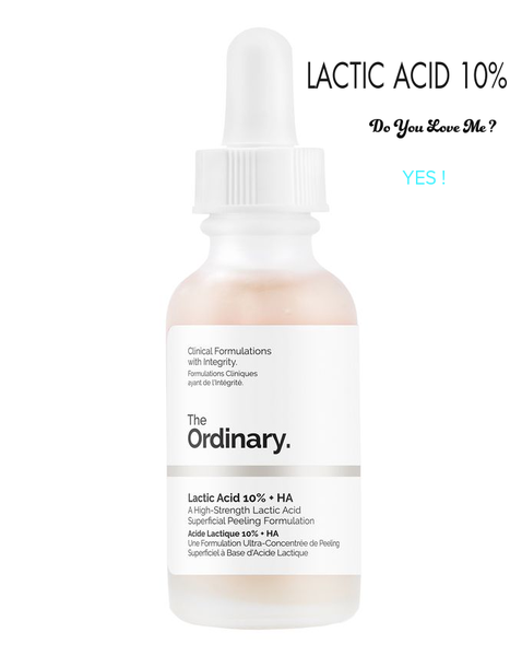 Serum The Ordinary Lactic Acid 10% + HA 2% 30ml tẩy tế bào chết không gây kích ứng