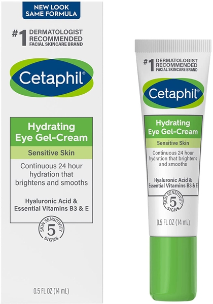 Kem dưỡng ẩm làm sáng và mịn vùng mắt Cetaphil Hydrating Eye Gel-Cream With Hyaluronic Acid, Deeply Hydrate, Brighten & Smooth Under-Eye