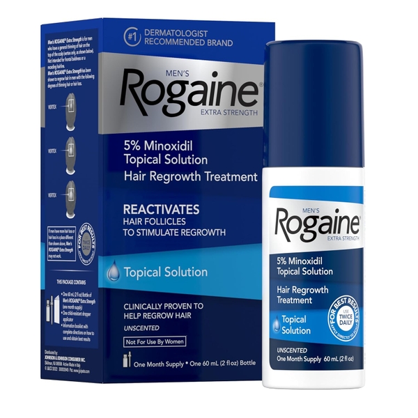 Phục hồi tóc cho nam giới Rogaine Extra Strength 5% Minoxidil Topical Solution for Hair Regrowth, 60ml