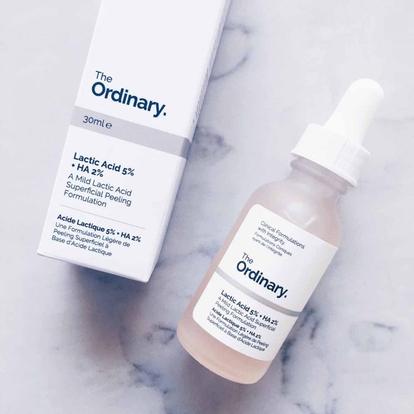 Serum The Ordinary Lactic Acid 5% + HA 2% 30ml Tẩy tế bào chết không gây kích ứng