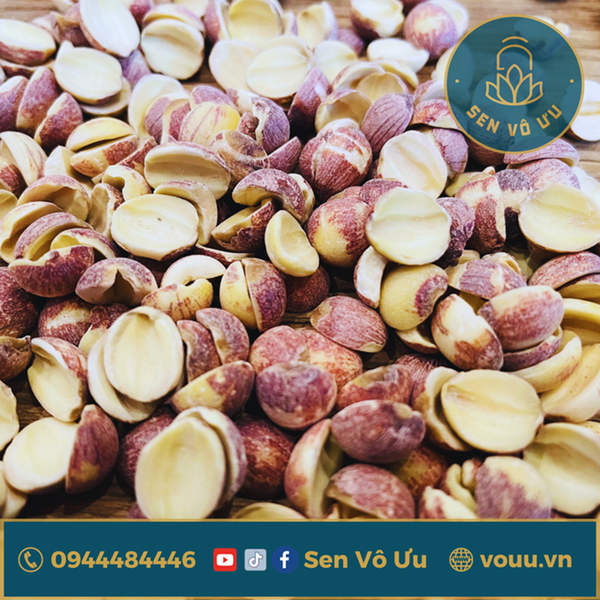 Hạt sen lứt đỏ - hạt vỡ 100g | Sen Vô Ưu