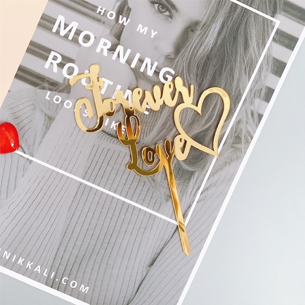 Set 10 mica Forever LOVE -VÀNG.