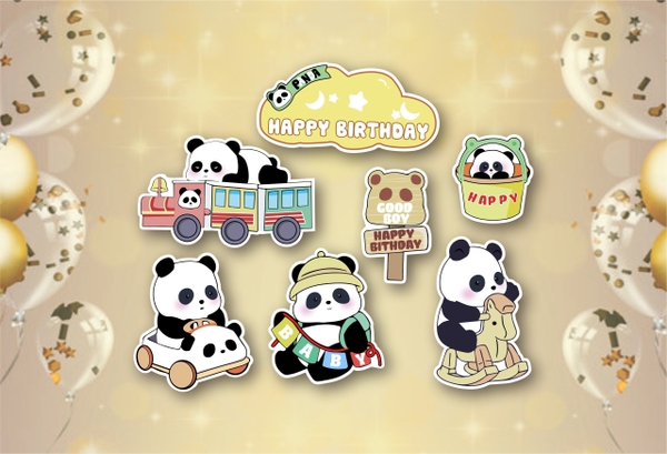 Combo 2 set giấy-GẤU TRÚC HPBD.