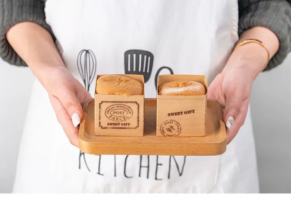 Set 50 cốc giấy vuông Kraft  6x6x6cm (216ml) MẪU 1.