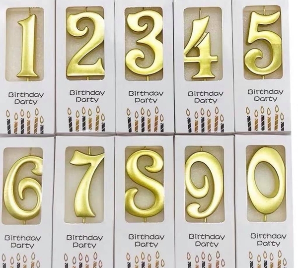 nến số 5 - vàng