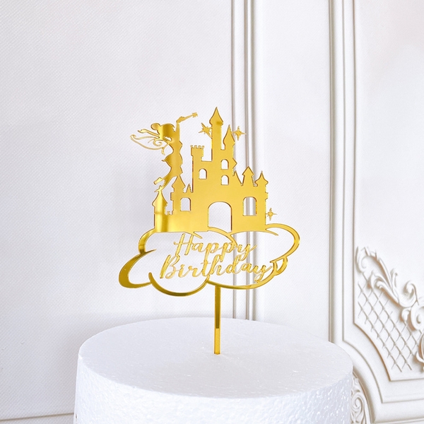 Set 10 mica lâu đài và thiên thần-VÀNG.