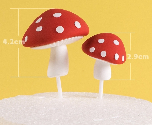 Set 2 nấm ĐỎ (nhựa silicon).