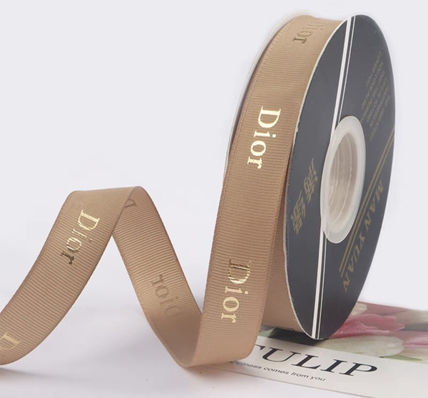 Ruybang DIOR gân (2cm x 35m)-NÂU NHẠT.