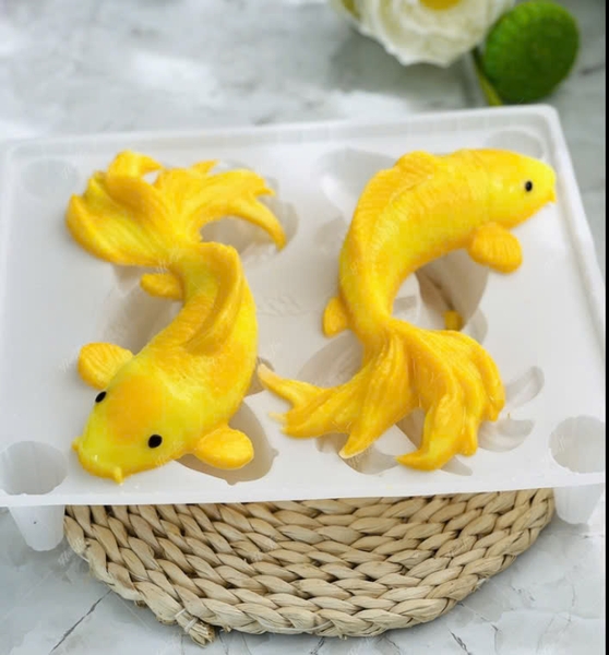 Khuôn nhựa -2 cá chép size to (Dài 23.7cm  Rộng 12.5cm sâu 5.4cm)