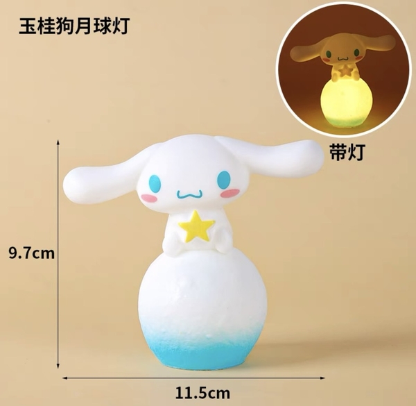 Tượng chó Cinnamon nhựa ngồi trên quả cầu có đèn (mẫu 2)9098.