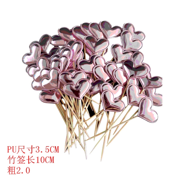 CAM-Túi 50 cây tim da phồng hồng X50