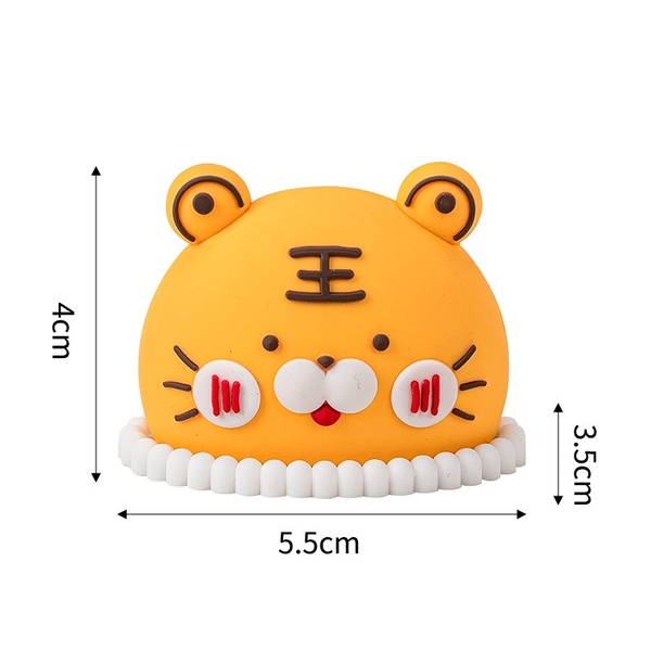 Tượng nhựa dẻo - mặt hổ vàng 3D.