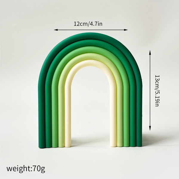 Cầu vồng silicon -  tone vàng nhạt + xanh lá9905.