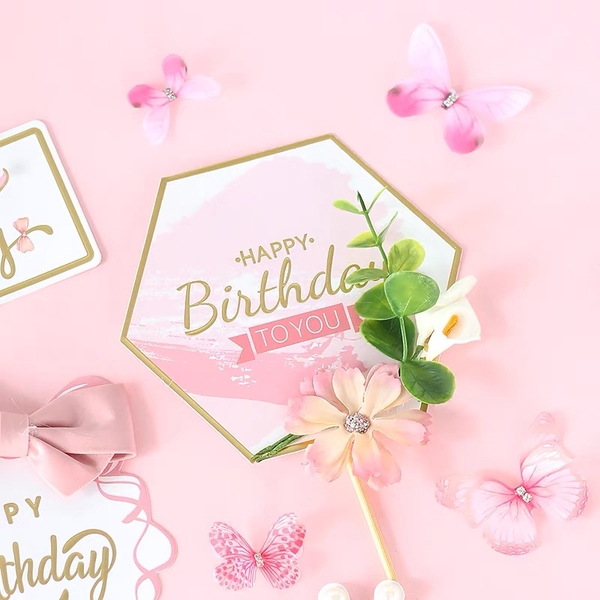 CAM-Bảng lục giác gắn hoa.