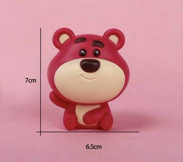 Tượng Gấu dâu trắng - hồng ĐẬM.