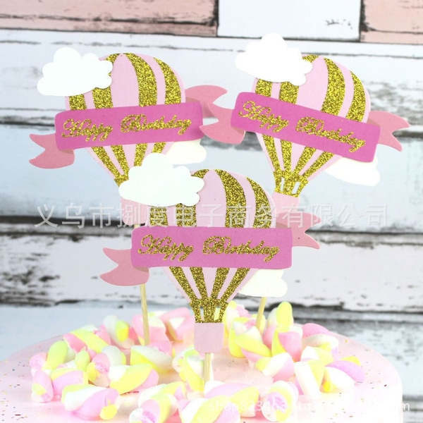 CAM-Set 3 khinh khí cầu hồng E037