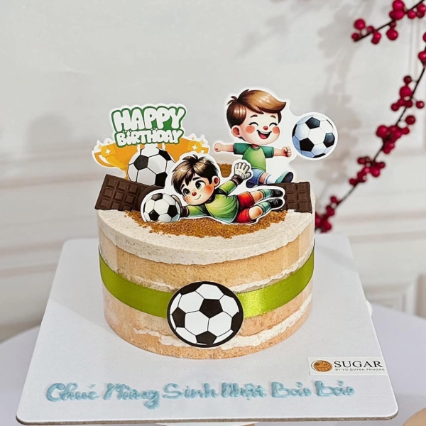 10 Set cắm giấy cầu thủ bóng đá chibi xanh lá (CT).