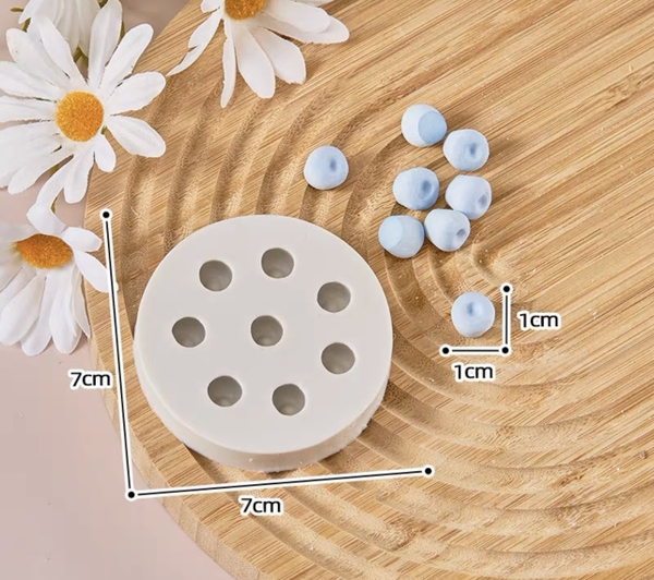 Khuôn silicon-hình 8 quả việt quất.