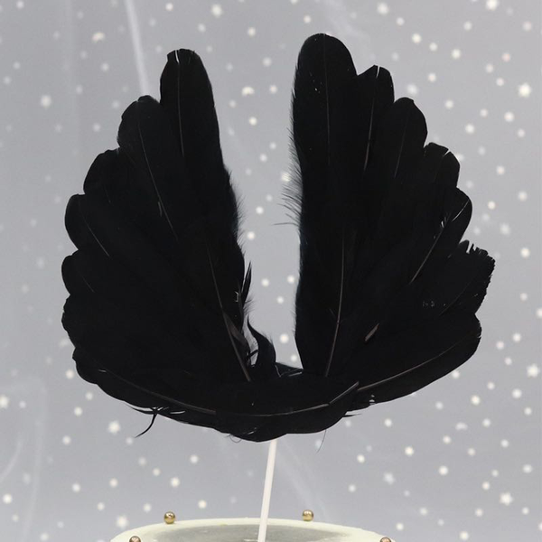 CANH-cánh thiên thần lông vũ - đen  E065