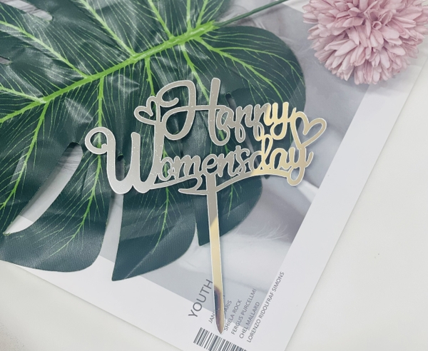 Set 10 mica Women's day TRÒN-BẠC.