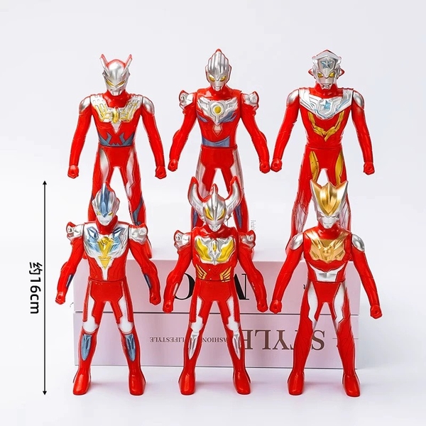 Set tượng nhựa -  6 siêu nhân đỏ ULTRAMAN.