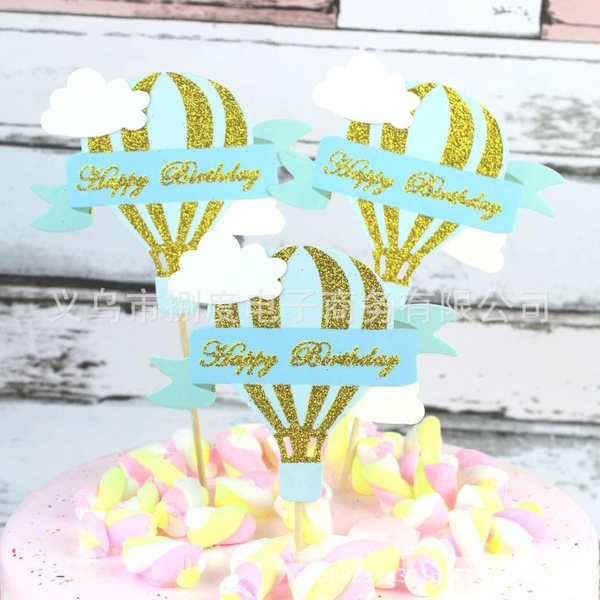 CAM-Set 3 khinh khí cầu xanh E026