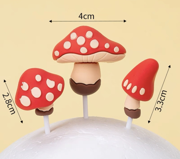 Set 3 nấm nhựa silicon-ĐỎ.
