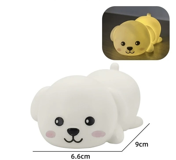 Tượng nhựa mềm có đèn-CHÓ nằm.