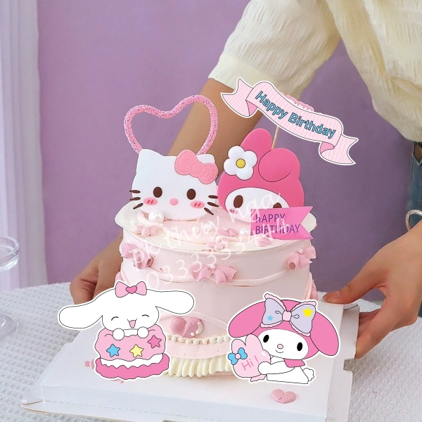 Combo 2 set giấy-mix kuromi, melody, chó pacha, chó  Cinnamoroll.