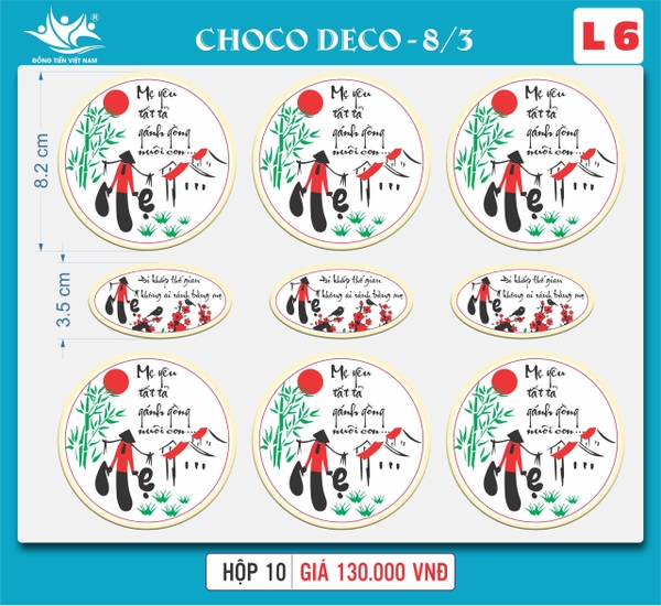 Khuôn ĐT-Mẹ (mẫu 8/3) (hộp 10 khuôn) XẢ KHO