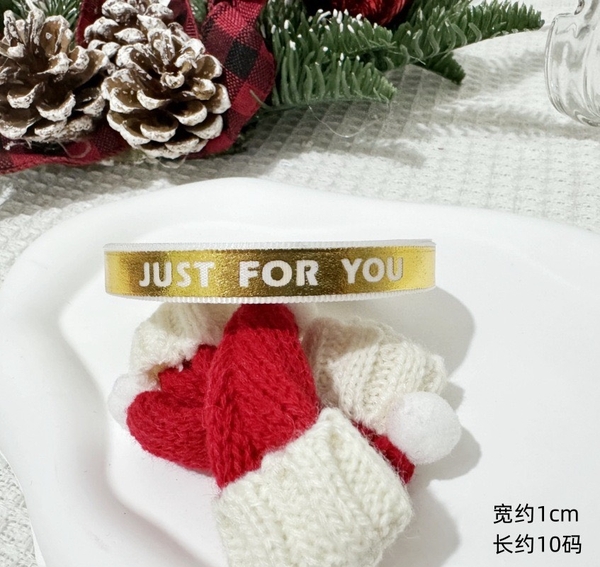 Ruybang just for you chữ trắng nền VÀNG (1cm x 10m).