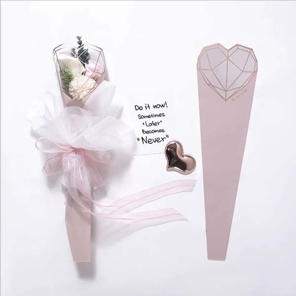 20 Túi Gói hoa đơn kim cương - Hồng nhạt - Gói