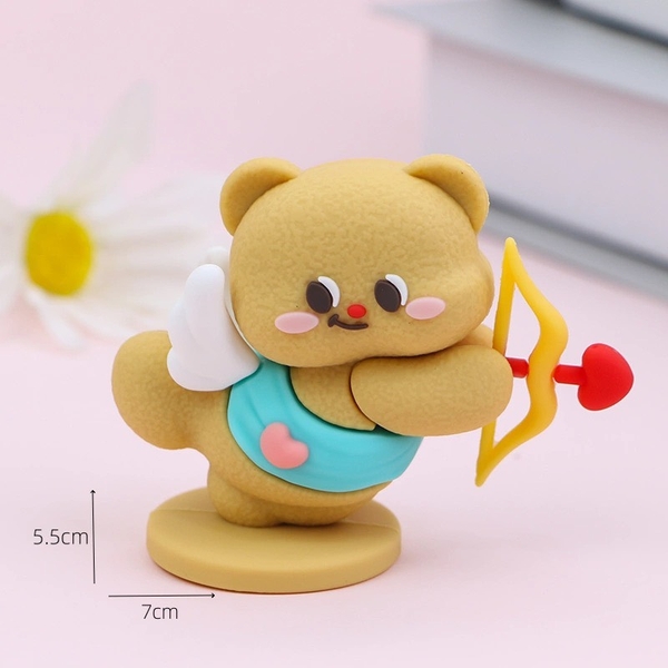Tượng silicon - gấu cung tên 3D.