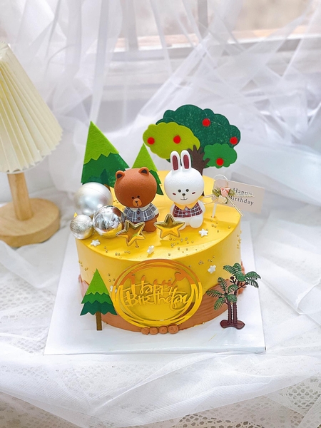 Đôi gấu thỏ mặc áo size to (nhựa mềm).