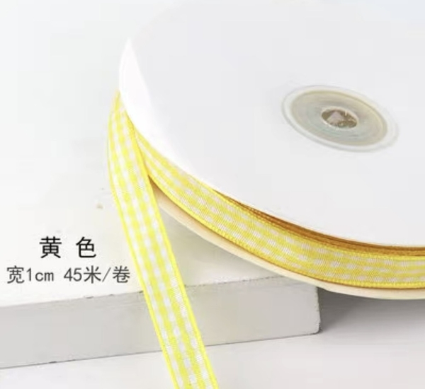 Ruybang caro mẫu mới (1cm x 45m). - vàng chanh.