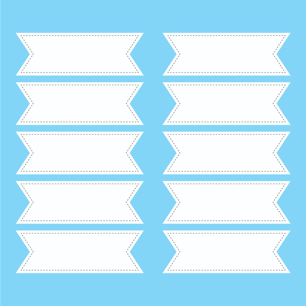 Set 60 bảng giấy TRẮNG viền kẻ (bao gồm que cắm)9915.