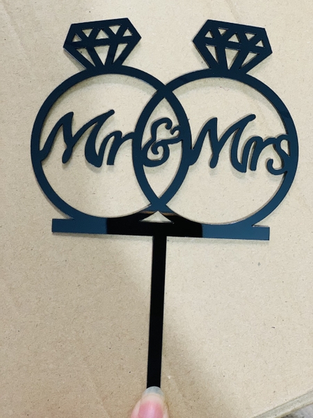 set 10 mica nhẫn đôi -đen.