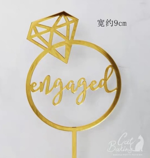 set 10 mica nhẫn đơn - vàng.