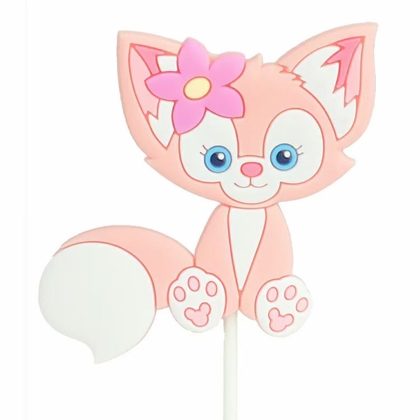 Lingna Belle cáo hồng nhựa dẻo - dáng ngồi.  (mua 1 tặng 1)