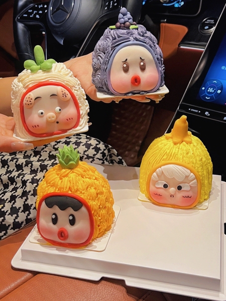 Set 4 tượng nhựa dẻo - baby mập size nhỏ.