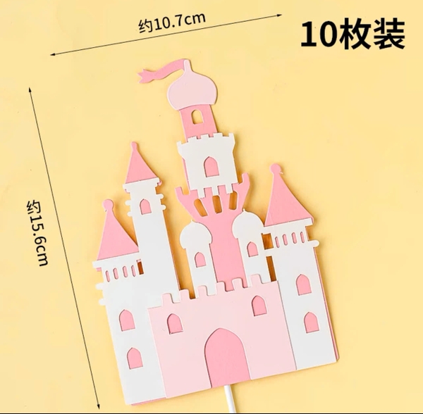 Set 10 - Lâu đài giấy trắng hồng (mới.