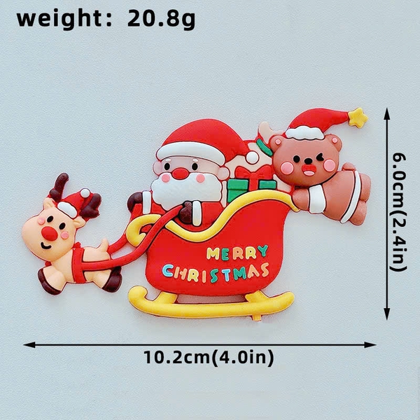 Tượng nhựa dẻo-Ông già noel ngồi xe trượt tuyết mẫu 2.