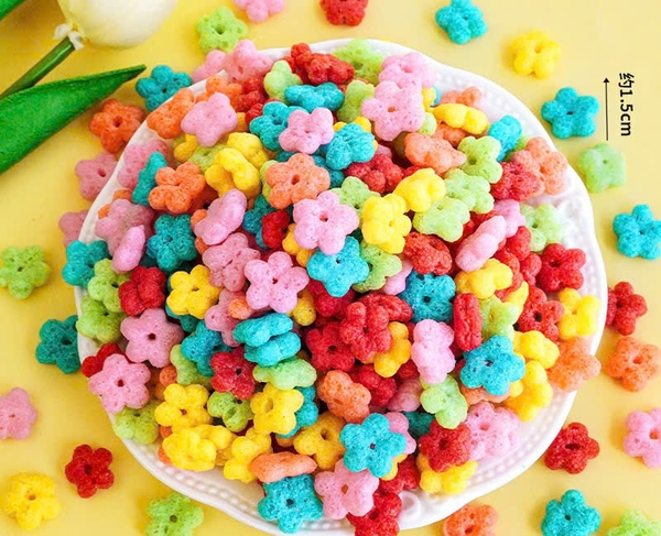 Bột yến mạch (NGŨ CỐC) màu sắc gói 220gam - hình bông hoa mix màu.