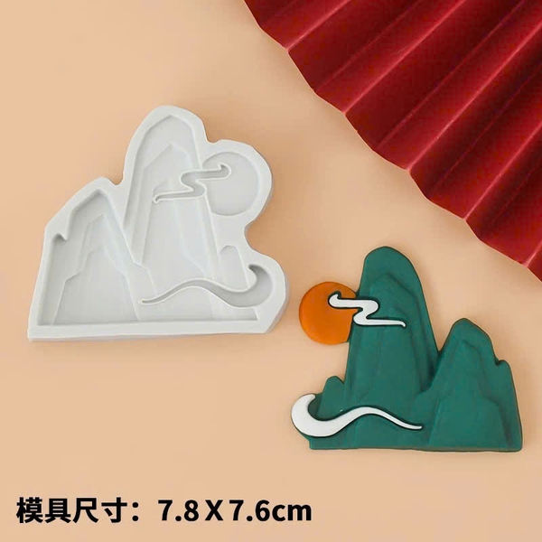 Set 3 khuôn silicon (mây+núi+sóng)9346.