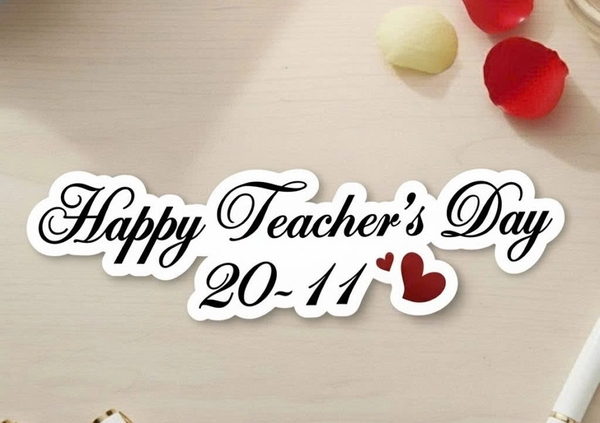 Set 50 bảng giấy ngày nhà giáo việt nam Happy Teacher's day 20-11 (kt 12cm).