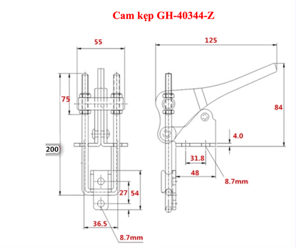 Cam kẹp GH40344-Z